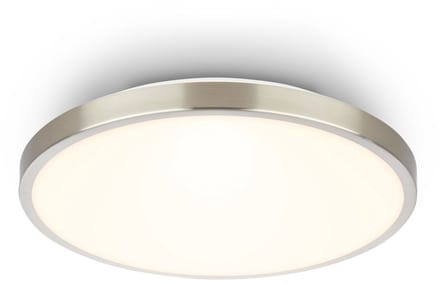 BRILONER Competo – LED Plafondlamp met warm wit licht – 12W – 1.300Lm – Ø24 cm – nikkel