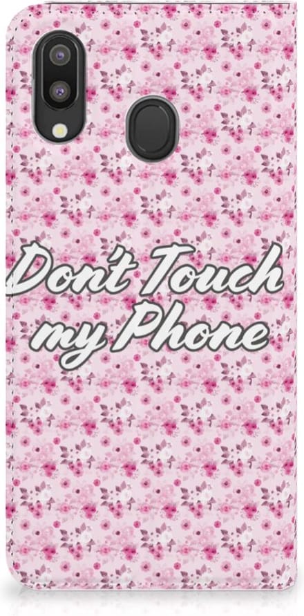 Standcase Hoesje voor Samsung Galaxy M20 Design Case Flowers Pink DTMP