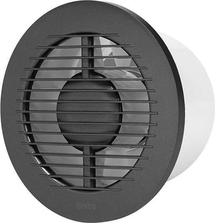 Badkamerventilator 125 mm rond ANTRACIET - basis EA125A