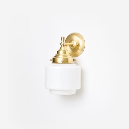 Wandlamp Getrapte Cilinder Small Royal Messing - Art Deco Trade