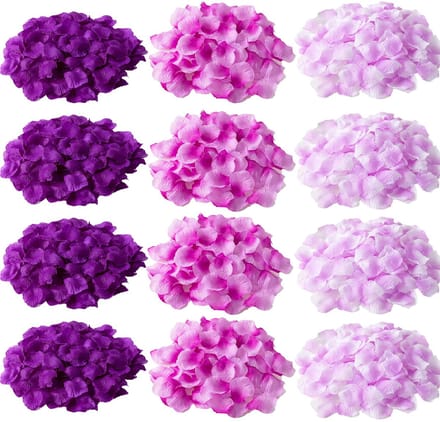 Zijde Rozenbloemblaadjes - Romantische Decoratie - Set van 3000 Stuks in 3 Kleuren