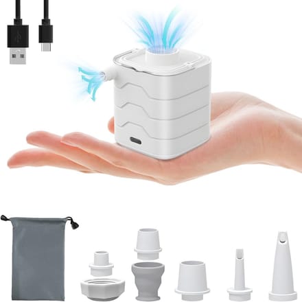 Draagbare Elektrische Luchtpomp voor Opblazen van Luchtbedden en Speelgoed - USB Oplaadbaar Mini-Pomp