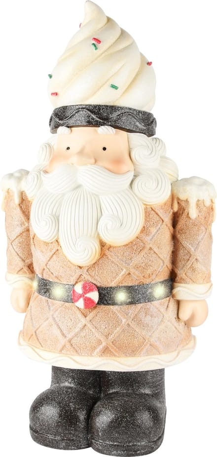 Dekoratief | Santa 'Biscuit', resina, LED, 24x17x46cm | A235870