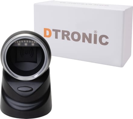 DTRONIC DT3185 tafelscanner – USB Plug & Play – 1D/2D QR – Handsfree barcode scanner – Voor PC, Mac & Linux