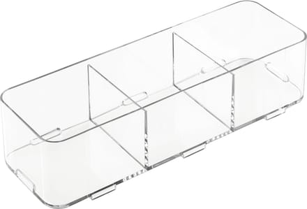 iDesign - Clarity Interlocking Lade Organiser met Verdeelvakken - Kunststof - Transparant
