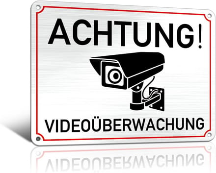 Aluminium Videobewaking Bordjes Weerbestendig met DSGVO Informatie