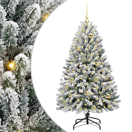 vidaXL - Kunstkerstboom - 120 - cm - 150 - LED's - Warmwit - PVC - en - Staal