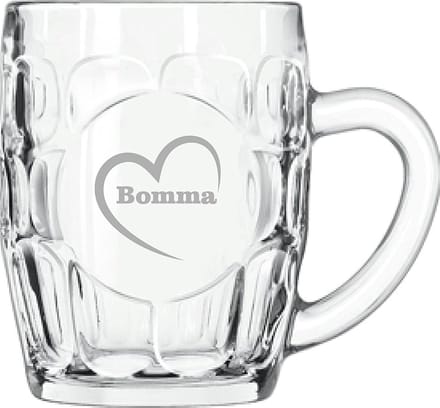 Bierpul gegraveerd - 55cl - Bomma-hartje