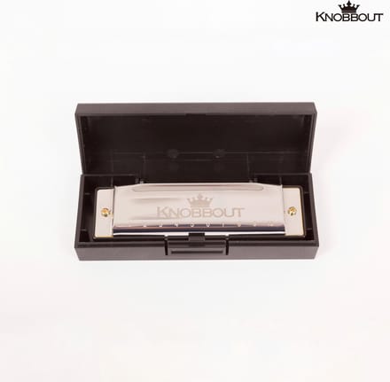 Knobbout Mondharmonica C-diatonische 10 gaten, zilver