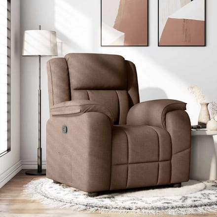 vidaXL - Fauteuil - verstelbaar - stof - bruin