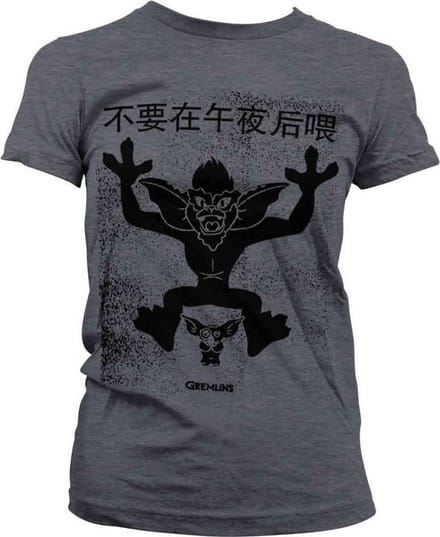 Gremlins Dames Tshirt -L- Chinese Poster Grijs