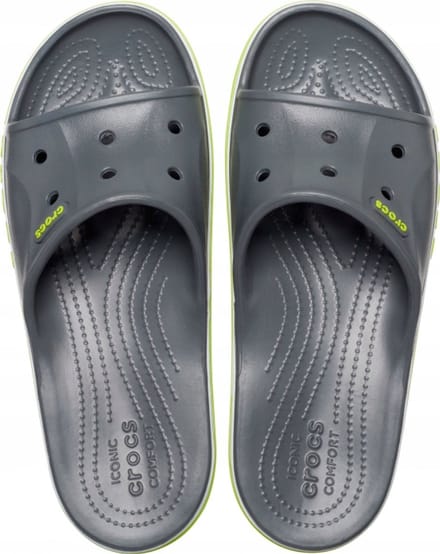 Crocs Bayaband Serie - Dames Slippers - Maat 38-39 - Slate Grey/Lime Punch