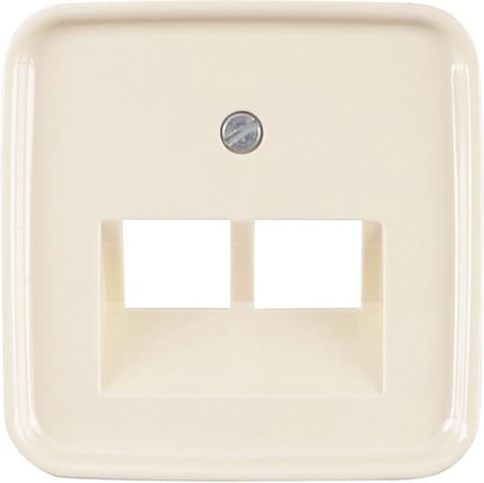 Busch-Jaeger Si centraalplaat creme tel/data 2x8pl