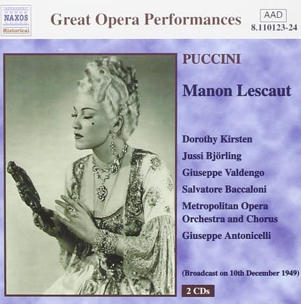 Dorothy Kirsten, Jussi Björling, Giuseppe Valdengo - Puccini: Manon Lescaut (2 CD) (Remastered)