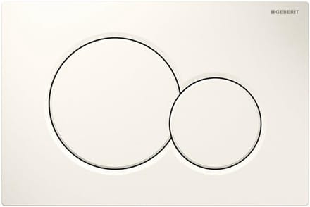 Spoelplaat Toilet - Drukplaat - Dubbele Spoeling - Edelweiss Design - 1.12M Frame - Zwart
