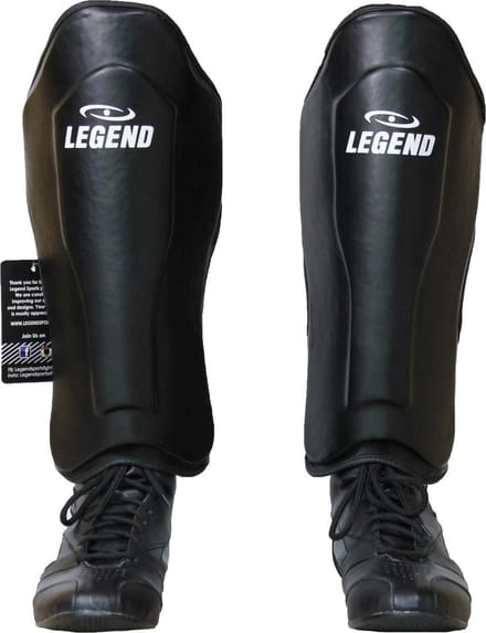 Krav Maga Scheenbeschermers Heren/Dames Zwart PU M