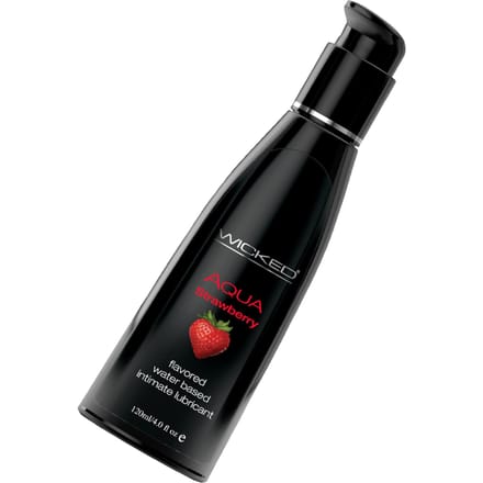 Wicked - Aqua glijmiddel aardbeien smaak 120 ml  - 120ml