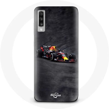 Coque - Formule 1 - Samsung Galaxy A70 - Max Verstappen - Noir, Rouge, Jaune - Rigide noir