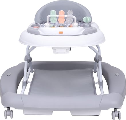 Topmark Jean - loopstoel - Inklapbare Babywalker - Schommelfunctie - Duwfuntie - incl. speelblad - Grijs