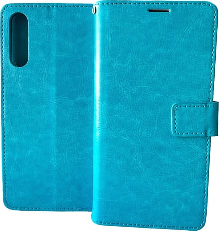 Bookcase Geschikt voor: Samsung Galaxy A7 2018 - Turquoise - portemonnee hoesje