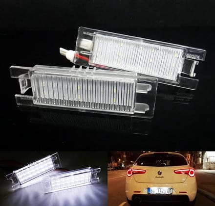 2x Witte LED Kentekenplaatverlichting voor Diverse Alfa Romeo Modellen