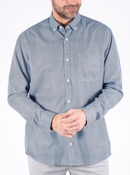 Pre End - Lange mouw overhemd - Mannen - XL - Blauw - Polyester - 31-100568
