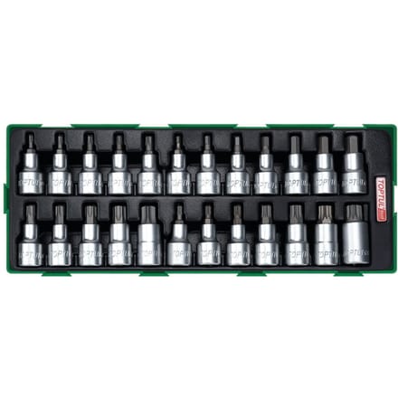 Toptul 24-delige 1/2" dopsleutelset voor gereedschapswagen