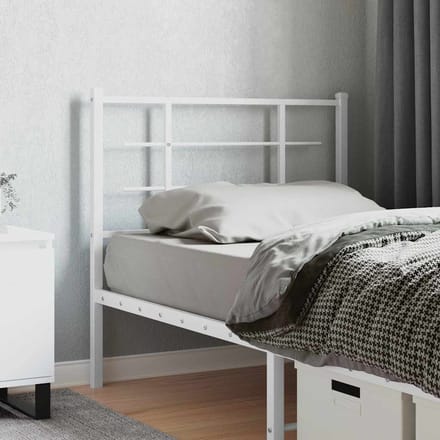 vidaXL - Vervangend - hoofdbord - 100 - cm - metaal - wit