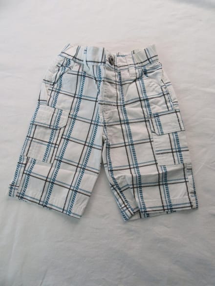 dirkje , bermuda, jongen, wit / blauw / zwart , 92 - 2 jaar