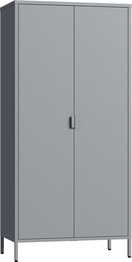 Kledingkast Esteli 2-deurs 170x80x45 cm grijs [en.casa]