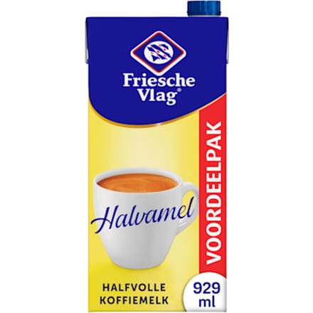 Koffiemelk Friesche Vlag halvamel 930ml