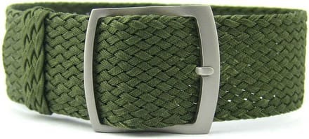 Premium Braided Perlon Strap - Geweven Perlon Horlogeband - Groen 20mm