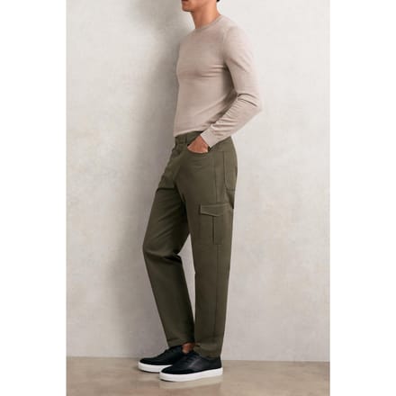 Reiss Cotton Cargo Trouser Olive Green Taglia: W32 | Pantaloni cargo Outlet | Uomo | Verde