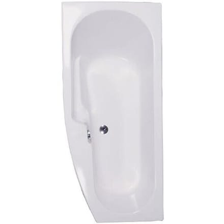 Caribia space-saving bath 165 x 75 cm Carina left incl. foot frame