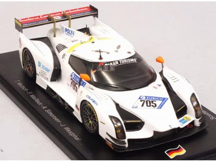 SCG003c Scuderia Cameron Glickenhaus Winner SP-X Class 24H Nürburgring 2018 (Wit) (10 cm) 1/43 Spark