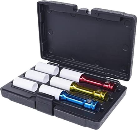 1/2" Dopsleutelset voor Alu-Velgen - 6-dlg, Extra Lang, Krachtig