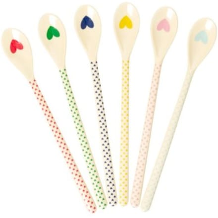 Rice melamine latte macchiato lepel favorite hearts, assorti