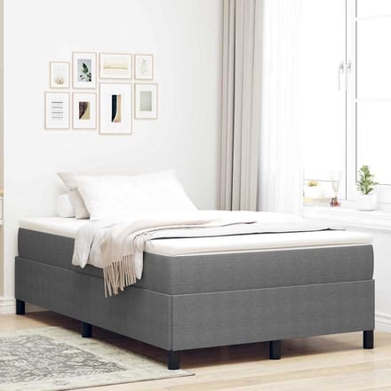 vidaXL - Boxspring - bed - Lichtgrijs - 120 - x - 190 - cm - Corduroy - stof