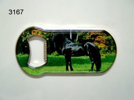 Flesopener met afbeelding Fries paard