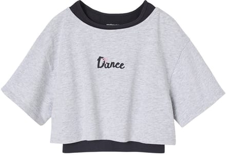 Vertbaudet 2-in-1 cropped sport t-shirt met beha's voor meisjes