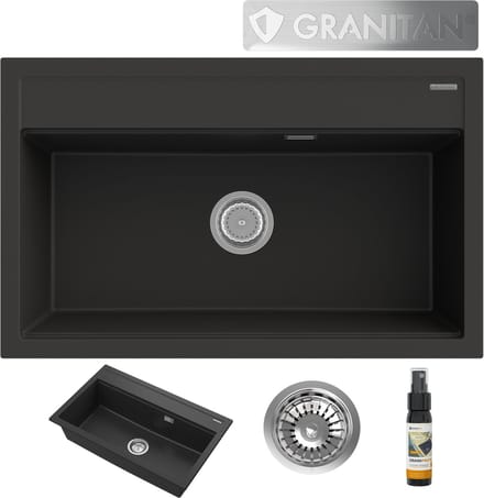 ASTI Granieten Spoelbak met Sifon - Complete Set