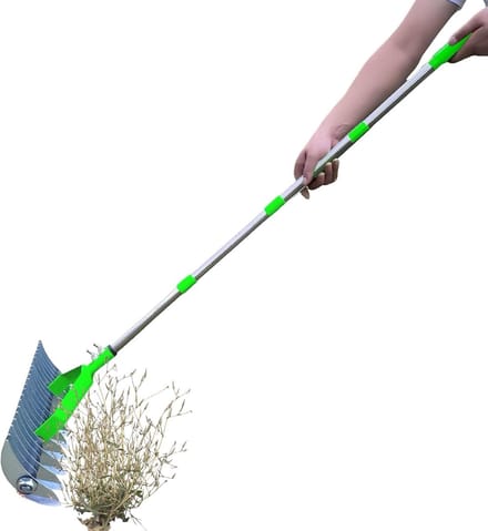 Gazonhark RVS - Dak Hark Grashark - Gazon Onderhoud - Eenvoudig Monteren - 32.5 cm Breed