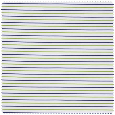 Jersey stof "Strepen tweekleurig" - Blauw-Groen