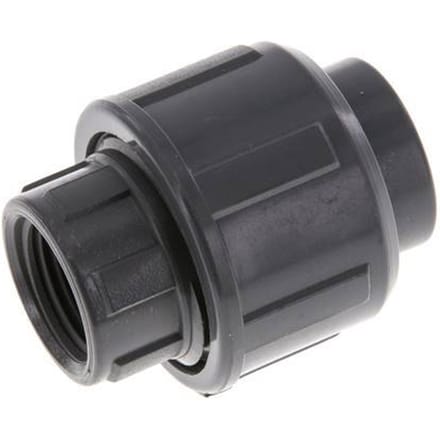 PVC Rechte Lijmmof 16mm x Binnendraad Rp 3/8 '' EPDM