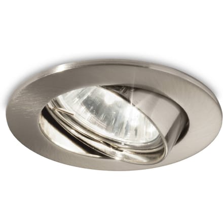 IDEAL LUX Inbouwspot Swing rond, GU10, zwenkbaar, nikkel