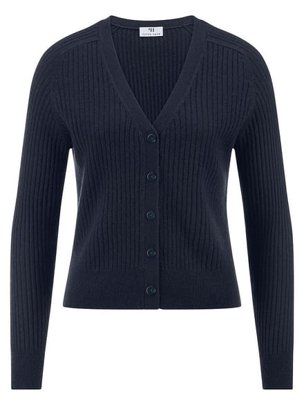 Cardigan diepe V-hals Van Peter Hahn blauw