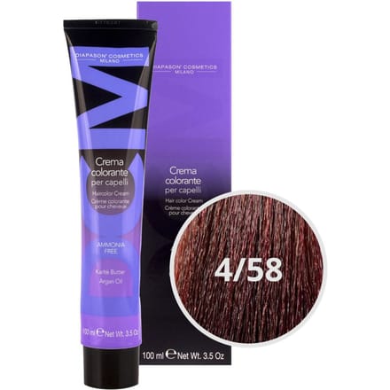 DCM Hair Color Cream Ammonia Free 4/58 Red 100ml