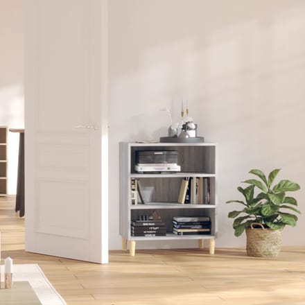 vidaXL - Dressoir - 57x35x70 - cm - bewerkt - hout - grijs - sonoma - eikenkleurig