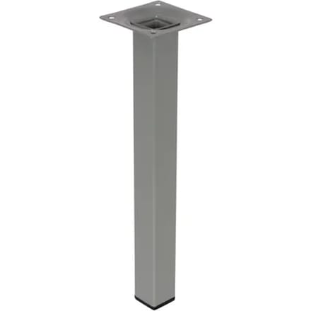 Duraline Meubelpoot Vierkant Staal 2,5x2,5x25cm Grijs