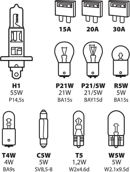 H1 Halogeen set 12V